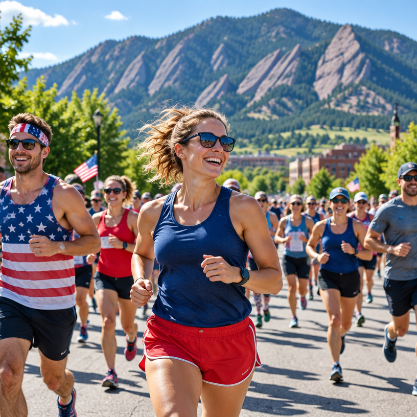 Road Running atmosphere in Boulder, United States, representing BOLDERBoulder 10K 2027