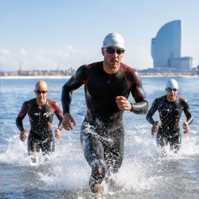 Triathlon atmosphere in Barcelona, Spain, representing Challenge Barcelona Triatló Sprint 2026