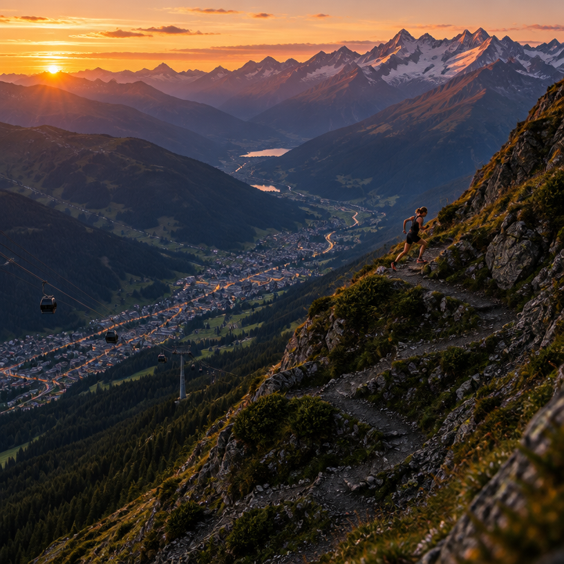 Vertical / Stair atmosphere in Davos, Switzerland, representing Davos X-Trails 2027 (1K Vertical)
