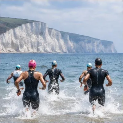 Triathlon atmosphere in Eastbourne, United Kingdom, representing Eastbourne Novice Super-Sprint Triathlon 2027