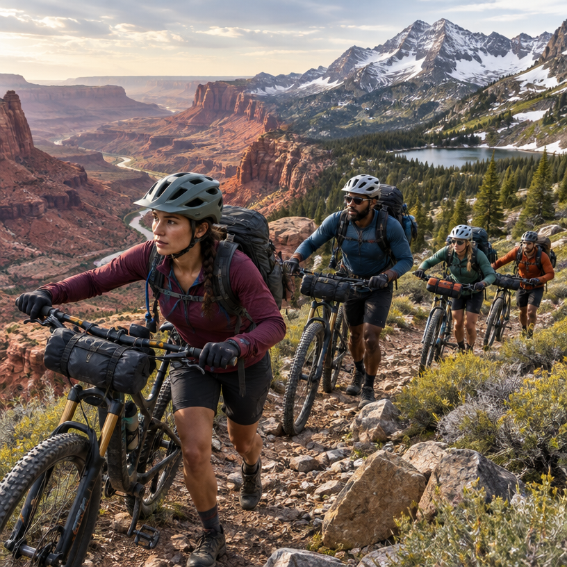 Adventure Racing atmosphere in Park City / Salt Lake City area, United States, representing Expedition Wild West Adventure Race 2027