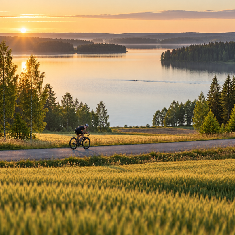 Triathlon atmosphere in Joroinen, Finland, representing Finntriathlon Joroinen Half Distance 2027