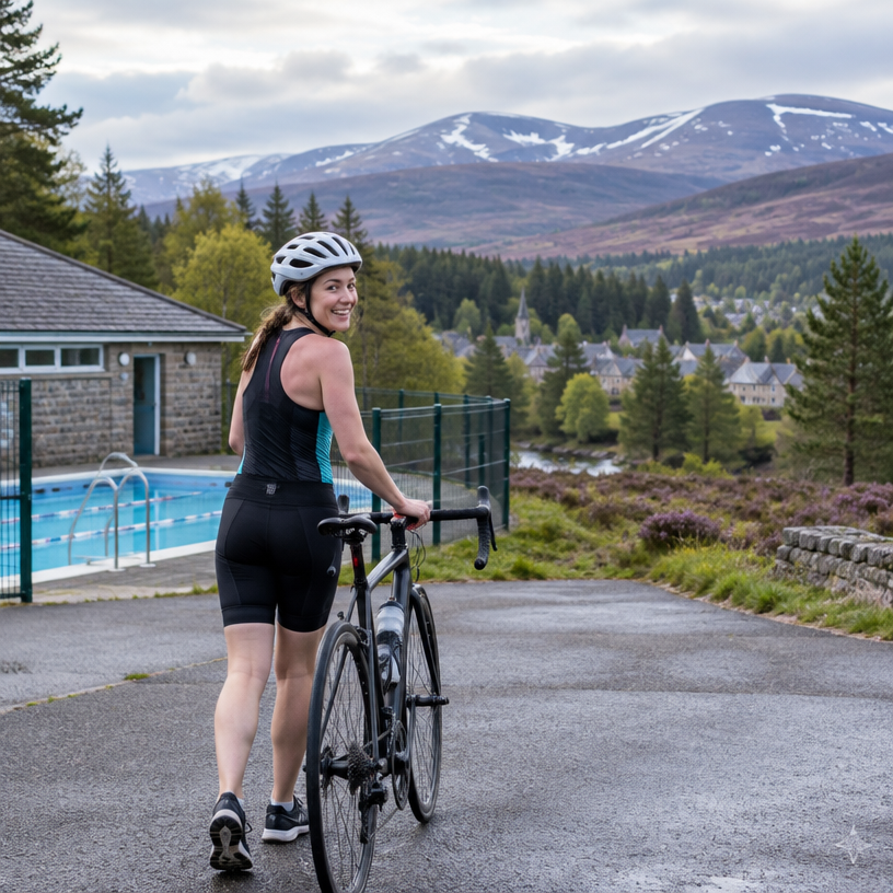 Triathlon atmosphere in Grantown-on-Spey, United Kingdom, representing Grantown Try Tri 2027
