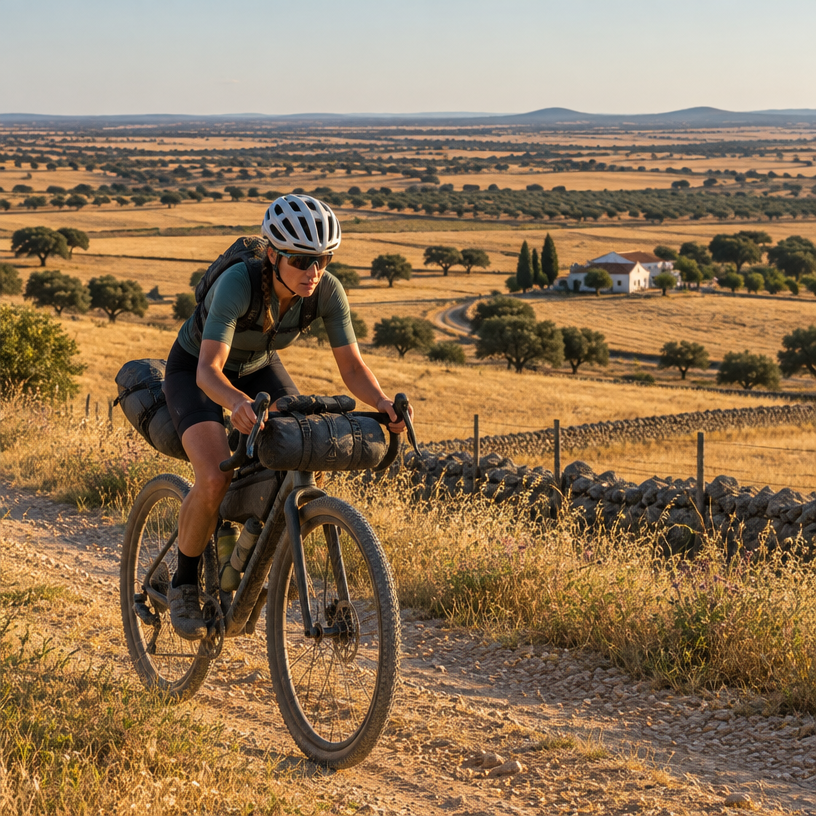 Gravel atmosphere in Castro Verde, Portugal, representing Gravel Birds Ultracycling 2027