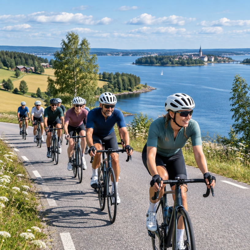 Road Cycling atmosphere in Motala, Sweden, representing Halvvättern 150 km 2027