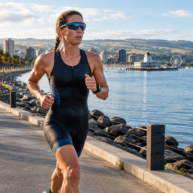Triathlon atmosphere in Geelong, Australia, representing IRONMAN 70.3 Geelong 2027