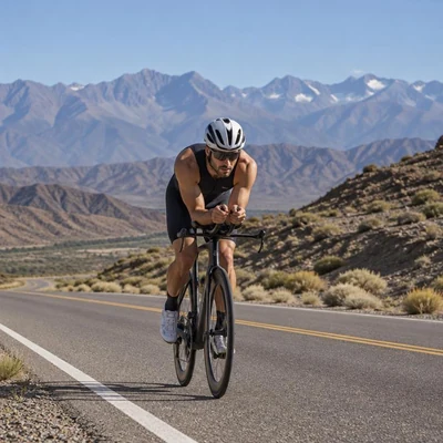 Triathlon atmosphere in San Juan, Argentina, representing IRONMAN 70.3 San Juan 2027
