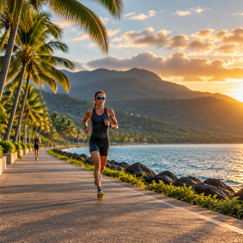 Triathlon atmosphere in Cairns / Palm Cove, Australia, representing Cairns Airport IRONMAN Cairns Asia-Pacific Championship 2027