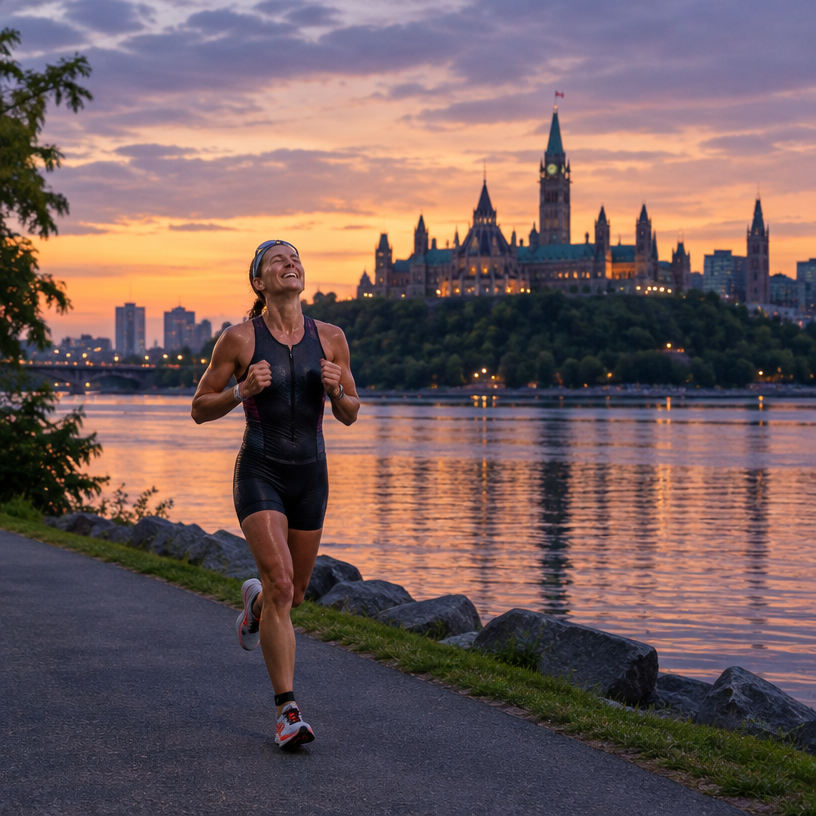 Triathlon atmosphere in Ottawa, Canada, representing IRONMAN Canada-Ottawa 2027