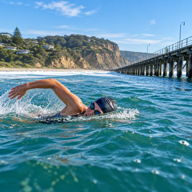 Open Water atmosphere in Lorne, Australia, representing Powercor Lorne Pier to Pub 2027