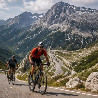 Road Cycling atmosphere in La Villa (Badia), Italy, representing Maratona dles Dolomites - Enel 2027