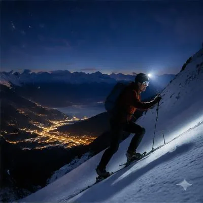 Ski Mountaineering / Skimo atmosphere in Saalbach-Hinterglemm, Austria, representing Mountain Attack Saalbach 2027