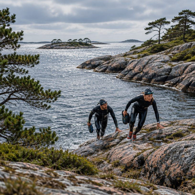 Swimrun atmosphere in Utö, Sweden, representing ÖTILLÖ Swimrun Utö Experience 2027