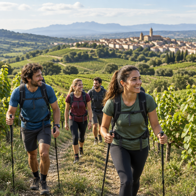 Hiking Challenge atmosphere in Vilafranca del Penedès, Spain, representing Oxfam Intermón Trailwalker 2027