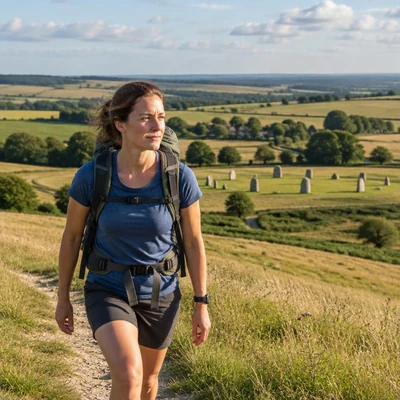 Hiking Challenge atmosphere in Lewknor (start) / Avebury (finish), United Kingdom, representing Race to the Stones 2027
