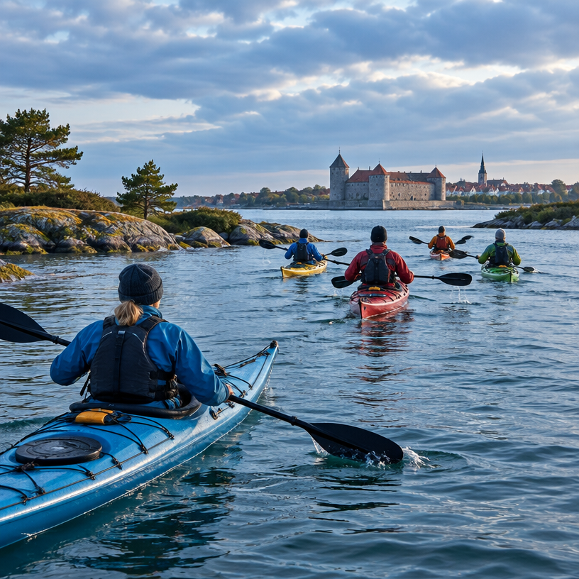 Kayak atmosphere in Kuressaare, Estonia, representing Saaremaa Kayak Festival - Abruka Sea Marathon 2027