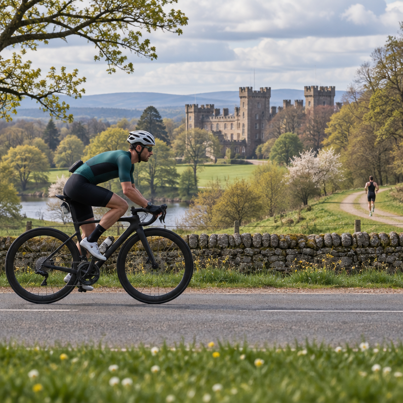 Duathlon atmosphere in Perth (Scone Palace), United Kingdom, representing Scone Palace Duathlon Sprint 2027