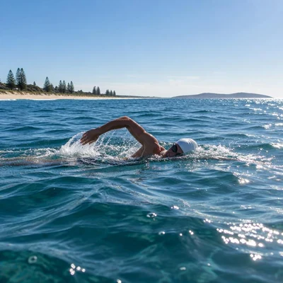 Open Water atmosphere in Cottesloe, Australia, representing South32 Rottnest Channel Swim 2027