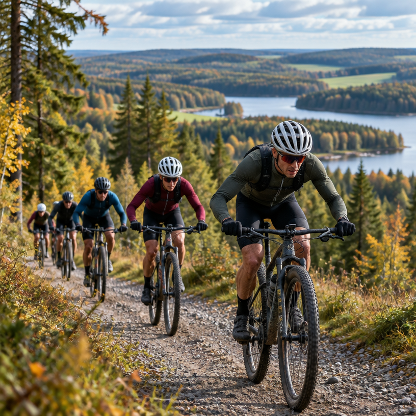 Gravel atmosphere in Otepää (start) to Elva (finish), Estonia, representing Tartu Rattamaraton 2027 (Tartu Bike Marathon)