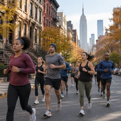 Road Running atmosphere in New York City, United States, representing TCS New York City Marathon 2026