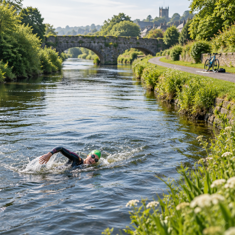 Triathlon atmosphere in Athy, Ireland, representing TriAthy Try 2027