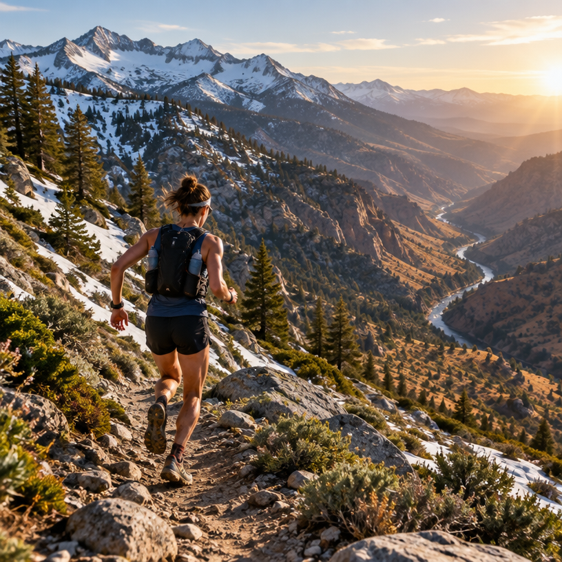 Ultra Running atmosphere in Olympic Valley (start) / Auburn (finish), United States, representing Western States Endurance Run 2027